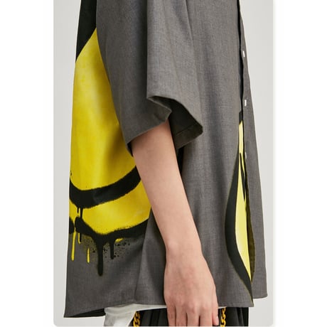 WOSS.official/BIG SMILE cotton shirts Grey