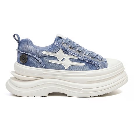 KillWinner/7cm Platform denim Sneaker  (BLUE)