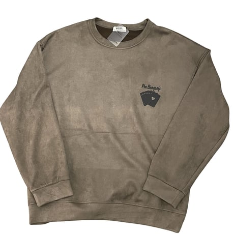 WOSS.official/ Oversized  Suede Crewneck
