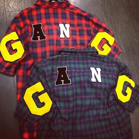 Mismatch NYC/G.A.N.G  half sleeve shirts  レッド