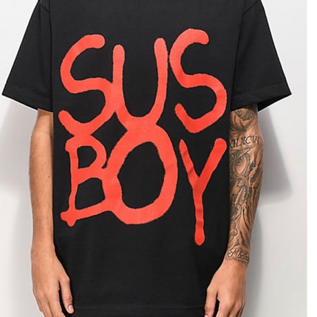 SUS BOY/LOGO Anarchy Tshirts  BLACK