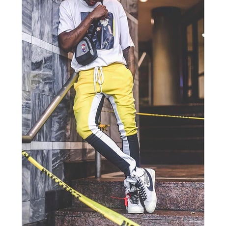 EPTM/トラックパンツ　バイカラー　Yellow×Black
