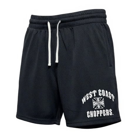 West Coast Choppers/ Logo Mesh Shorts"BLACK"