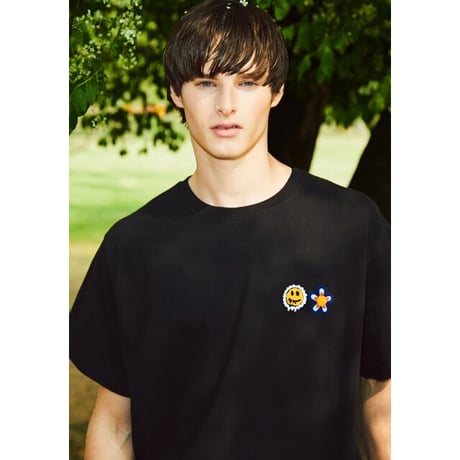 MISTERCHILD/SMILE Double LOGO Tshirts "BLACK"
