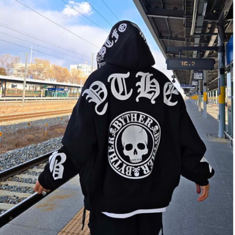 By The R/ Logo bonding  Zip Hoodie (SET UP)