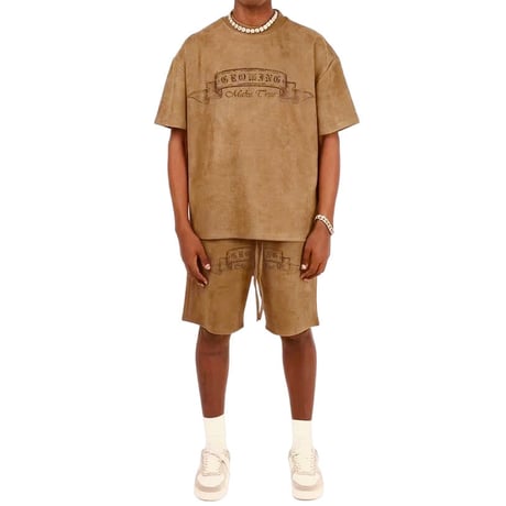 WOSS.official/Suede Set UP(shirts ＋ shorts)  BROWN