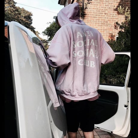 Anti Social Social Club/Logo フーディー　Light Pink