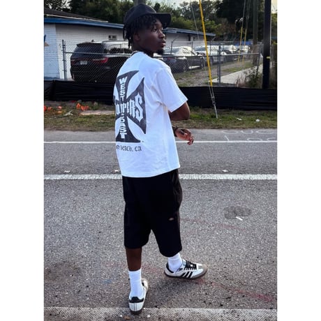 West Coast Choppers/ Logo Tee "Vintage WHite"