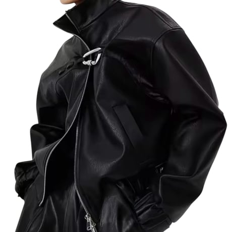 Mismatch NYC/Zip Leather Short Jacket