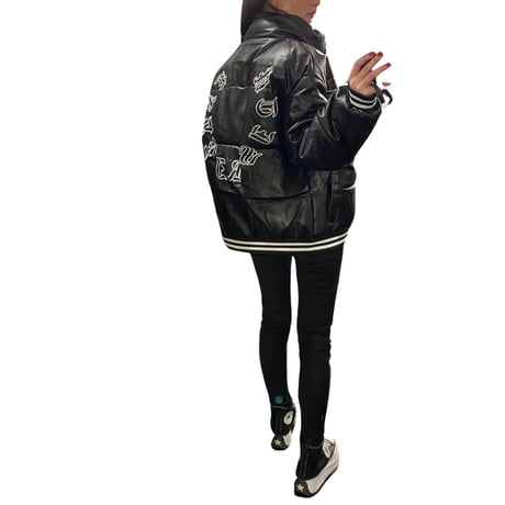 WOSS.official/PU LETHER Puffer jacket