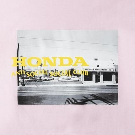 Anti Social Social Club × HONDA /LOGO Hoodie PINK
