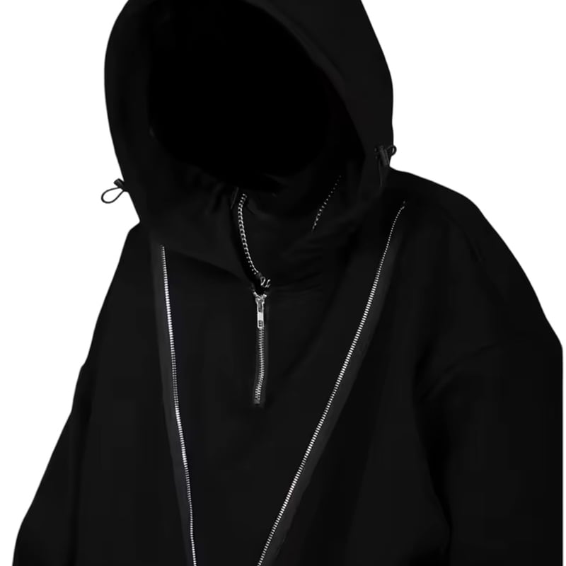 Mismatch NYC/Ninja Zip Hoodie BLACK | BINGOSTAR