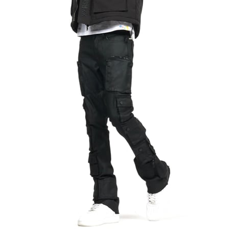 RockStar Original / Pocket Flare denim  Wax Black