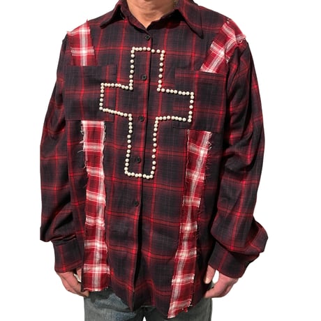 Mismatch NYC/Perl Cross Shirts "RED"