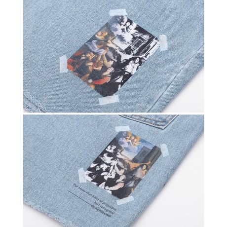 BLACK BLOND/CUSTOM Denim Shorts BLUE