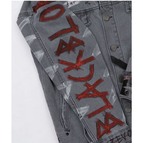 BLACK BLOND/CUSTOM Denim Jacket(GREY)