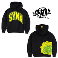 SYNA WORLD / Logo college Hoodie (BLACK)