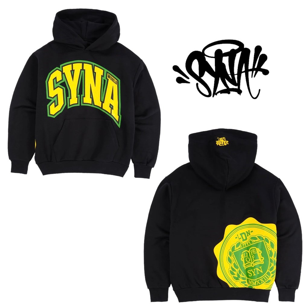 SYNA WORLD / Logo college Hoodie (BLACK) | BING