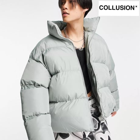COLLUSION Studios /Short Puffer Jacket GRAY