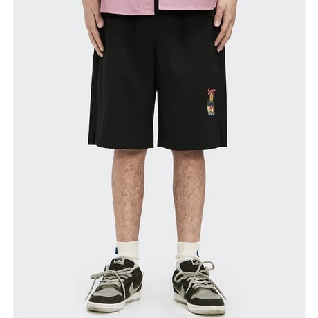 WOSS.official/smile emboidery shorts BLACK