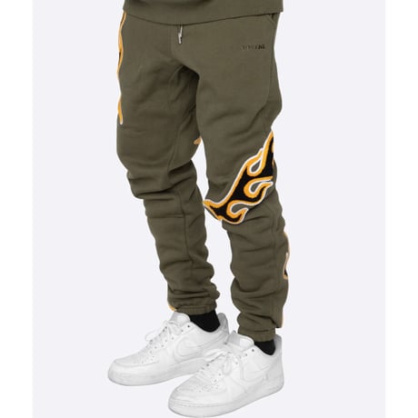 EPTM/FLAME SWEAT PANTS  ”OLIVE"