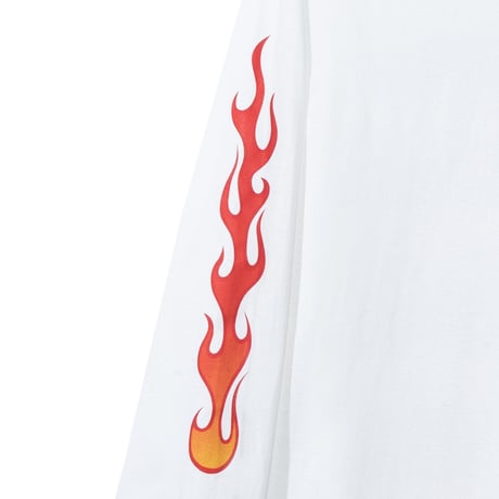 Anti Social Social Club/FLAME Logo Long Sleeve  WHITE
