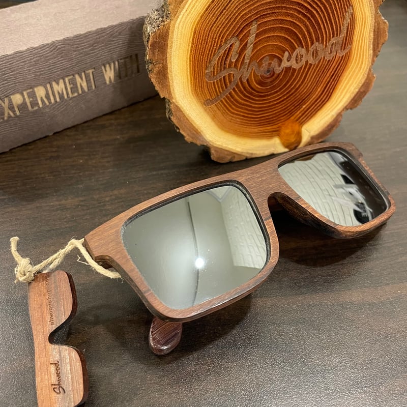 Shuwood/wood square sunglasses | BINGOSTAR ・ ビン