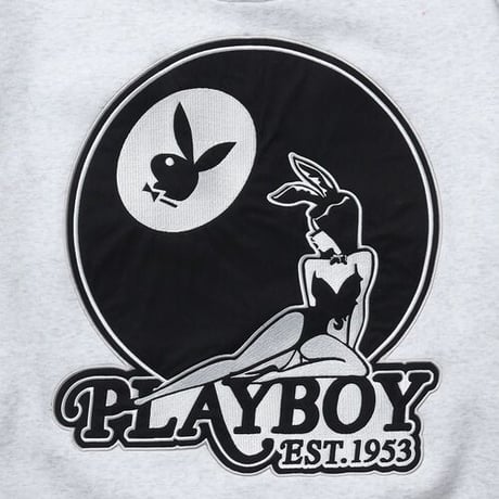 Playboy/Embroid Crewneck Sweatshirts "GRAY"