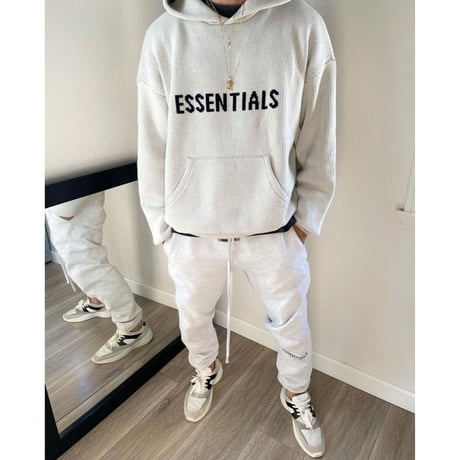 ESSENTIALS  fear of god /Knit Hoodie "Oatmeal"