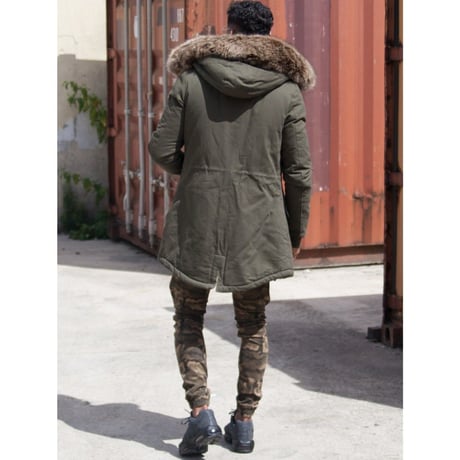 Sixth June/FUR モッズコート  KHAKI