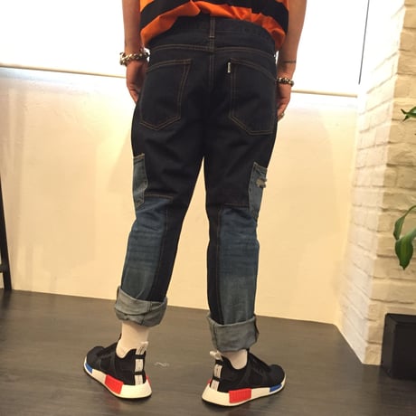EPTM/two color patch denim