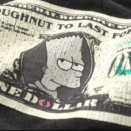 EPIDE/ Dollar Simpsons hommage tee  (Wash BLACK)