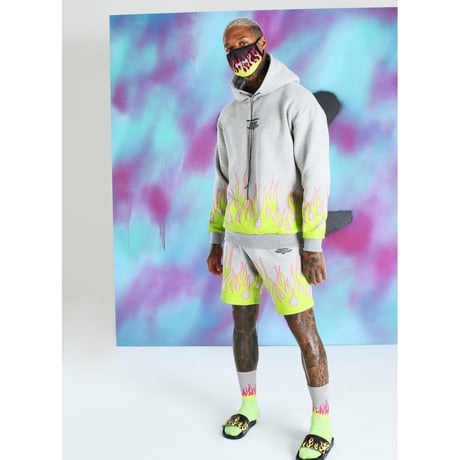 BOOHOO × Migos /Flame shorts GREY