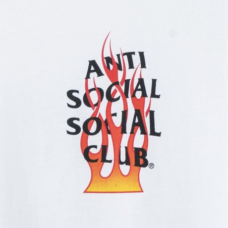 Anti Social Social Club/FLAME Logo Long Sleeve  WHITE