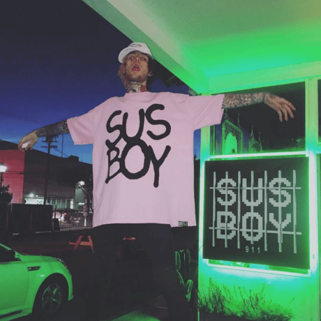 SUS BOY/LOGO Anarchy Tshirts  PINK