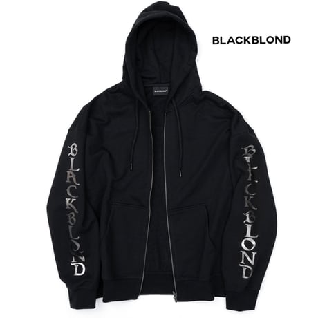 BLACK BLOND/BB logo Zipup Hoodie