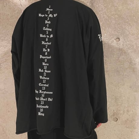 YEEZY / VALTURES ALBUM LongSleeve Tee "BLACK"