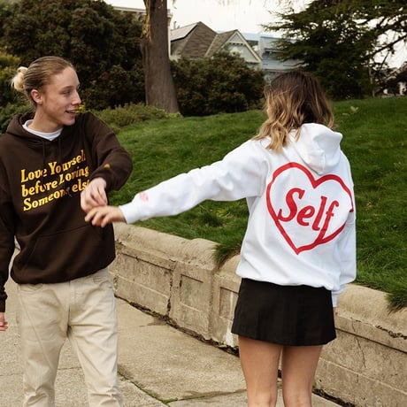 Petals and Peacocks/Love Hoodie BROWN