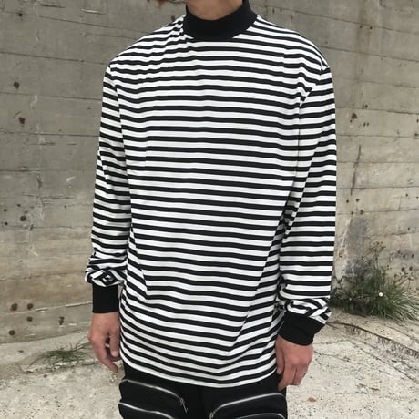 Mismatch NYC/High Neck Border Long Sleeve