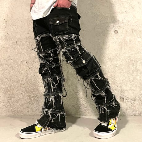 Cooper 9/ Destroyer Cargo Stack Denim "BLACK"