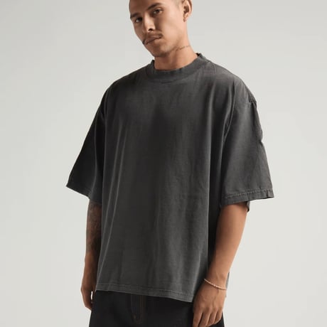 Shaka Wear/ Heavy Weight Boxy Tee "WASH BLACK"