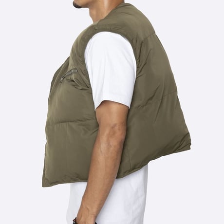EPTM/PAISLEY PUFFER VEST（REVERSIBLE）”OLIVE"