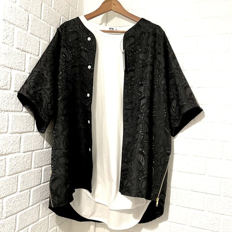Mismatch NYC/Paisley Baseball Shirts (SET UP) BLACK