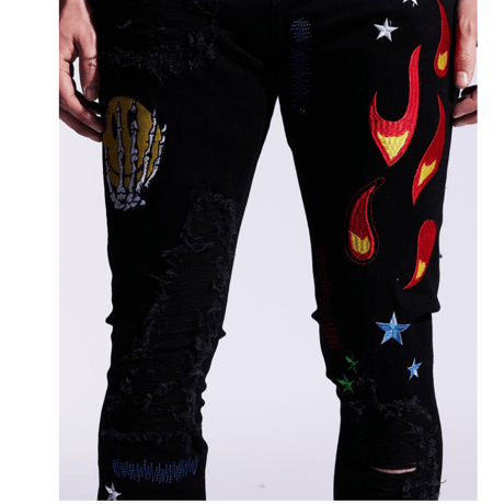 Crysp Denim/SMILE Black  denim