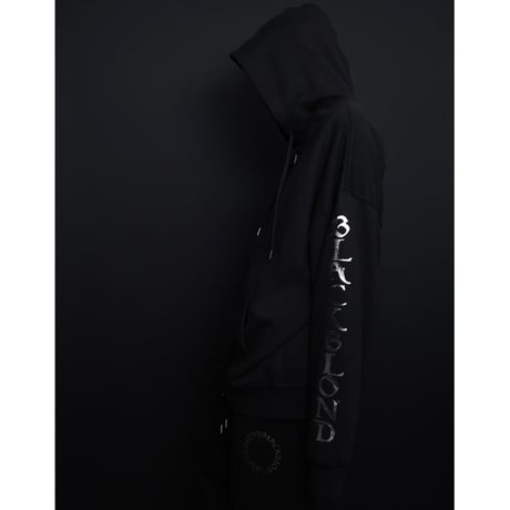BLACK BLOND/BB logo Zipup Hoodie