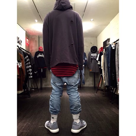 Reason Clothing Newyork/Dameged フーディー・  vintage ブラック