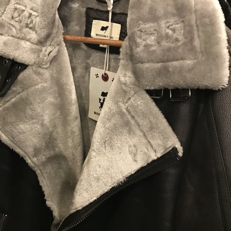 Reason Clothing Newyork/Fur riders jacket BLACK×GRAY