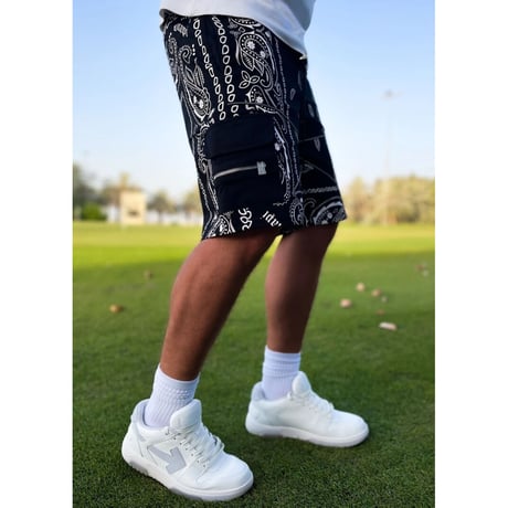 GUAPI/ BANDANA shorts  ”BLACK”