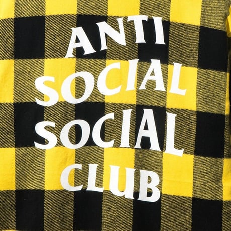 Anti Social Social Club/Canal St. Flannel チェックシャツ Yellow