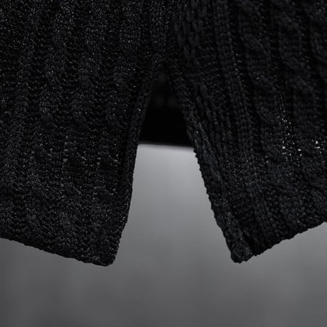 By The R/ Summer Knit Vneck SET UP "BLACK"